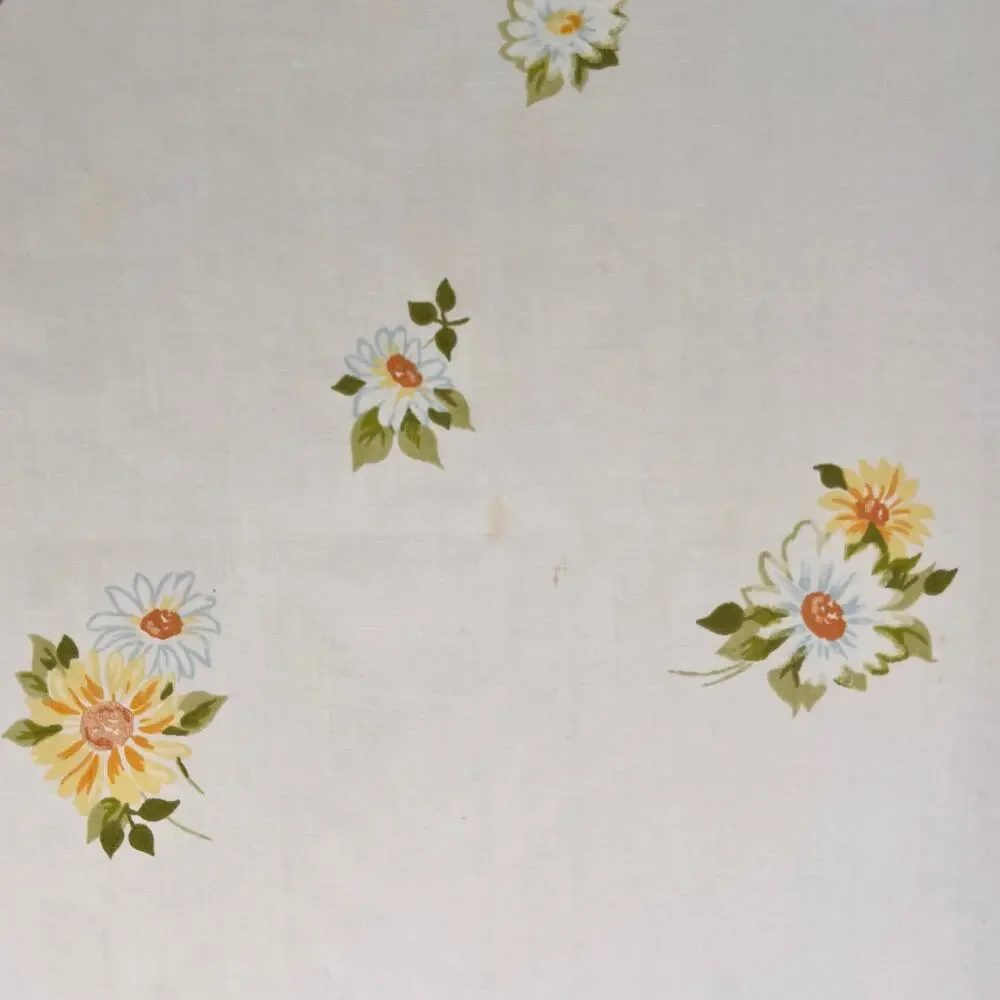 Vintage Cottagecore Floral Sheet 70s Twin Flat Daisy 1970s Cottage
